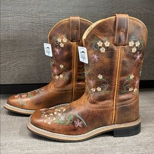 Youth Smoky Mountain Floralie Western/Cowboy Boots (Brown) - Size 3